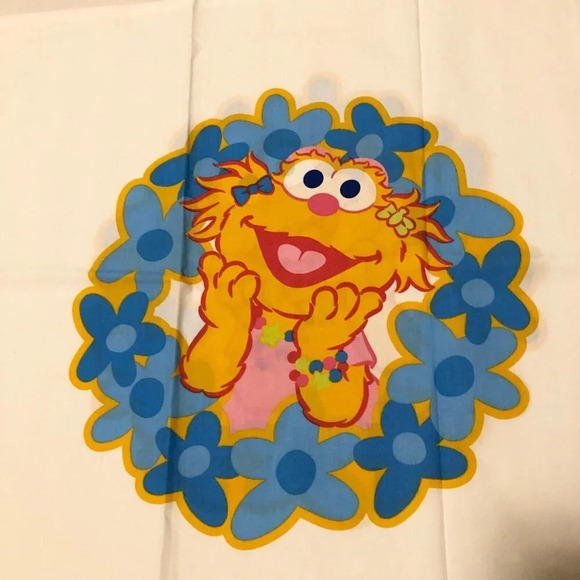 2006 Sesame Street Workshop Muppets Zoe Twin Flat Sheet and 2 Pillowcases - Picture 14 of 16